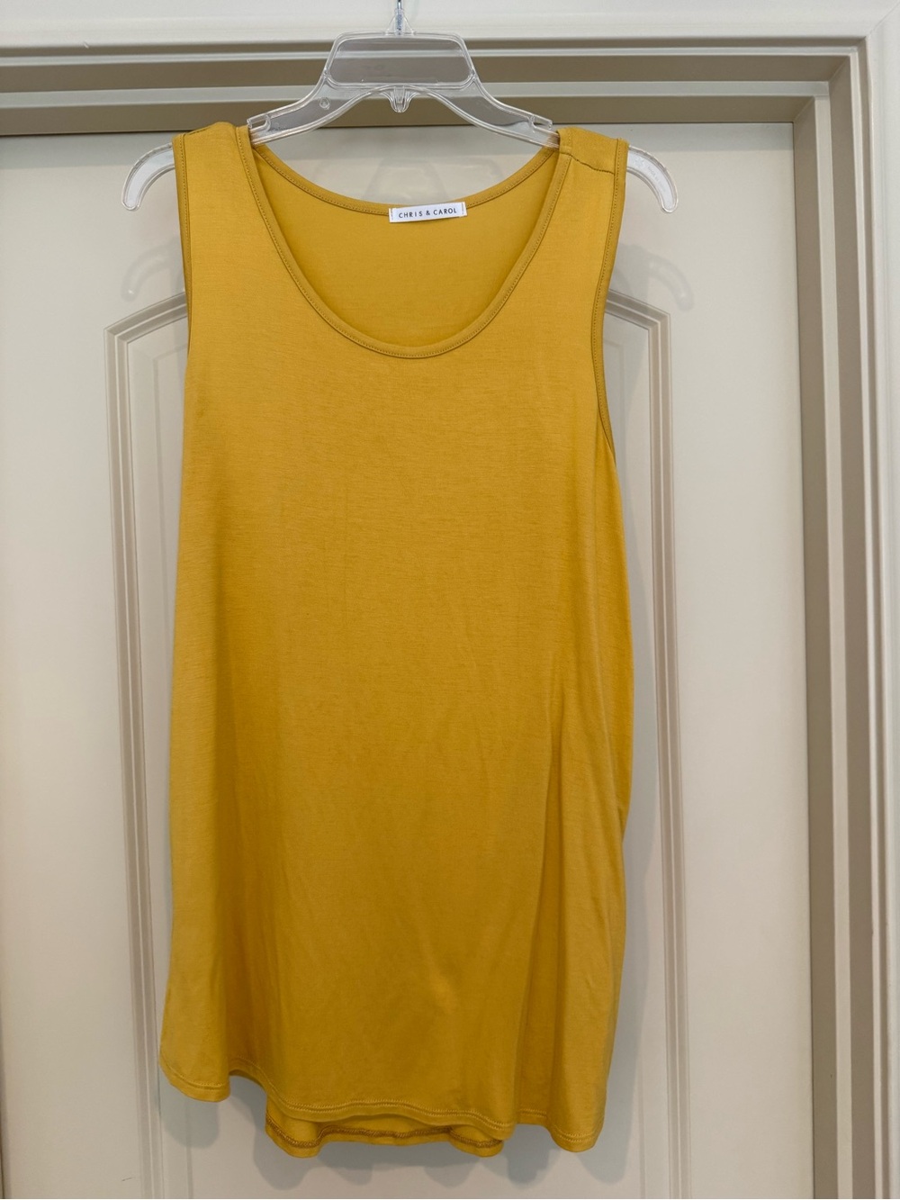 Chris & Carol Mustard Yellow Scoop Neck Tank Top